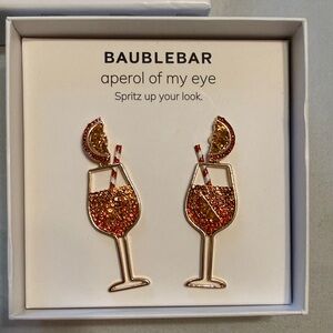BaubleBar Aperol Spritz Earrings- Brand New